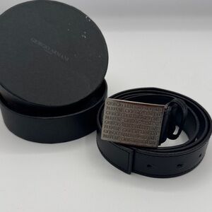 Giorgio Armani Black Leather Belt